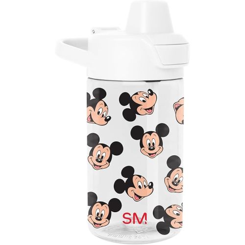 Simple Modern Kids Tritan Plastic Summit Water Bottle | Disney Mickey Mouse 12 oz BPA-Free Cup with Covered Leak Proof Straw Lid for Girls, Boys, Toddlers | Mickey Mouse Fun