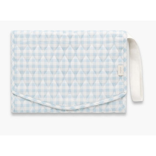 Portable Changing Pad - Blue Gingham