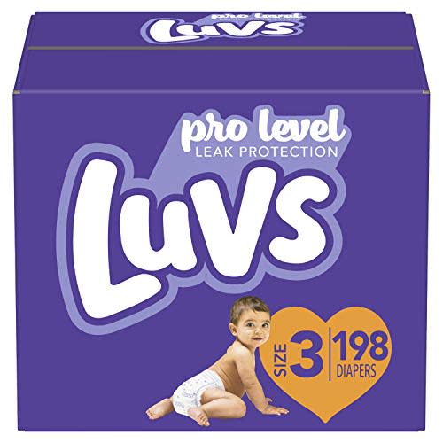Diapers Size 3, 198 Count - Luvs Ultra Leakguards Disposable Baby Diapers, ONE MONTH SUPPLY
