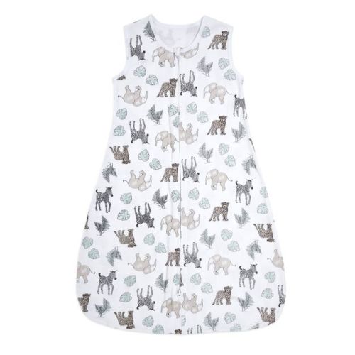 aden + anais essentials Baby Single 100% Cotton Easy Sleeping Bag Sleeveless Swaddle Wrap - Jungle Animals