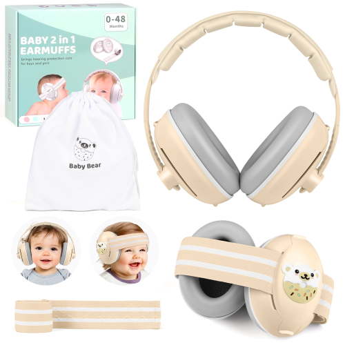 2-in-1 Baby Ear Muffs for Baby 0-36 Months