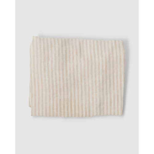 Natural Striped Linen Baby Lounger Cover