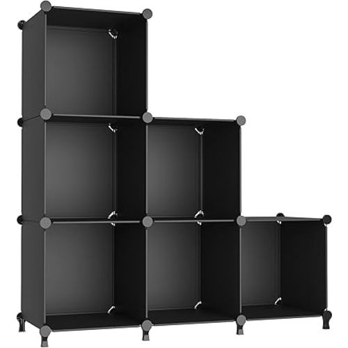 AWTATOS Closet Organizers and Storage, 6 Cube Storage Organizer, Black
