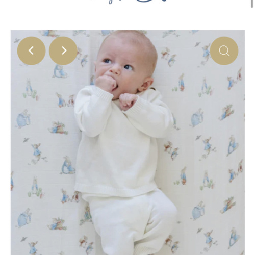 PETER RABBIT™ COTTON MUSLIN CRIB SHEETS