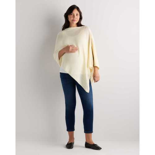 Lightweight Cotton Cashmere Nursing Shawl in Heather Oatmeal