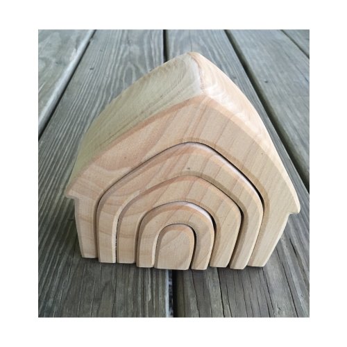 House Stacking Puzzle Natural - Grimm's - Juniper Tree