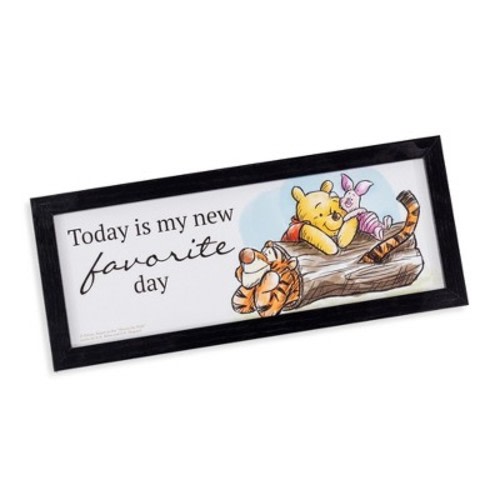 Silver Buffalo Disney Winnie The Pooh "Favorite Day" 12 x 5 Inch Hanging Wood Wall Art