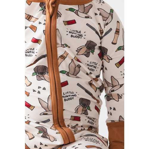 Little Duck Hunting Buddy Bamboo Zip Pajama