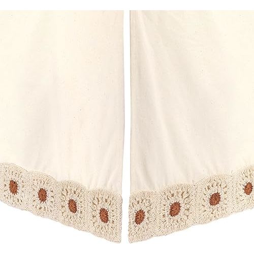 Crane Baby Crochet Crib Skirt, Cream Bed Skirt for Nursery Cribs, Neutral Boho Scalloped Accent for Baby Boys and Girls, Crib Skirt Girl and Boy, Gender Neutral Dust Ruffle for Nursery