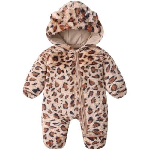 Newborn Baby Boy Snowsuit Toddler Girl Infant Fleece Winter Coat