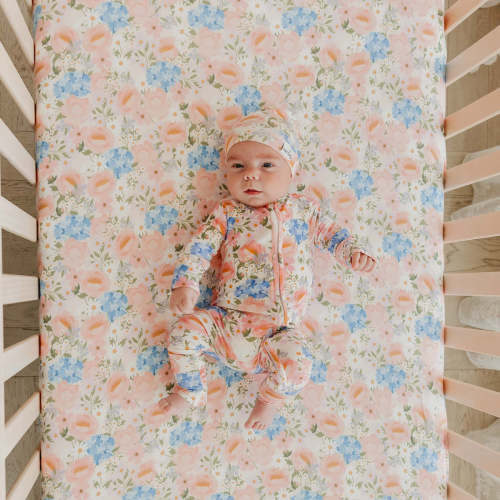 Premium Knit Fitted Crib Sheet - Penelope