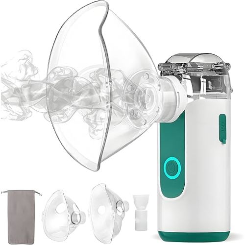 Mayluck Portable Nebulizer for Breathing Problems, Handheld Nebulizer for Kids and Adults, Small Nebulizer Machine with Self-Clean Mode for Home Use