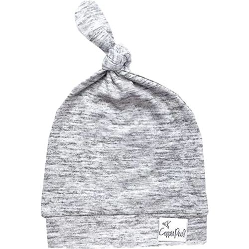 Copper Pearl Baby Beanie Hat Top Knot Stretchy Soft Asher