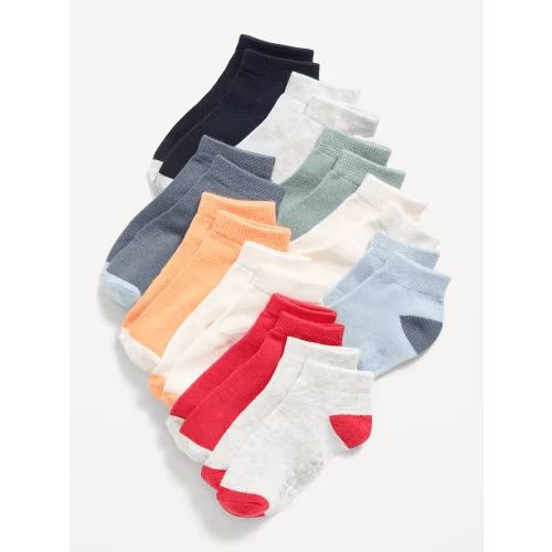 Unisex Ankle Socks 10-Pack for Toddler & Baby