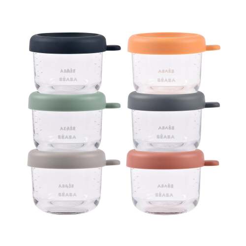 Set of 6 5oz Glass Baby Food Jars