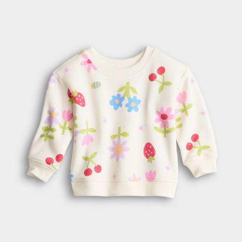Baby Girl Jumping Beans® French Terry Crew Sweatshirt
