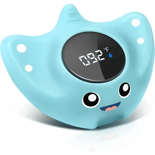 Baby Bath Thermometer - BabyElf Safety Bathtub Thermometer - Floating Bathing Toy for Infant - New Upgraded Mute Visual Alert, Gift for Mom and Newborn Only for Fahrenheit