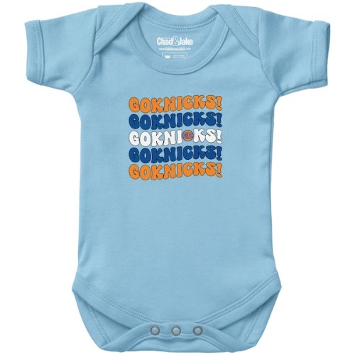 Newborn & Infant New York Knicks  Chad & Jake Light Blue Groovy Bodysuit