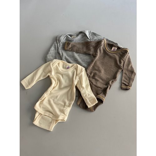 engel, organic marino wool and silk, baby body — BÖF shop