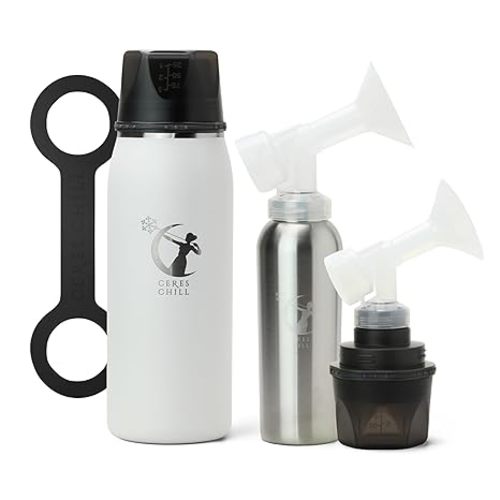 Ceres CHILL OG+ Breastmilk Chiller/Warmer – 12–38oz Portable Breast Milk Cooler, Two Chilling Options & More Capacity – Pump Compatible Container