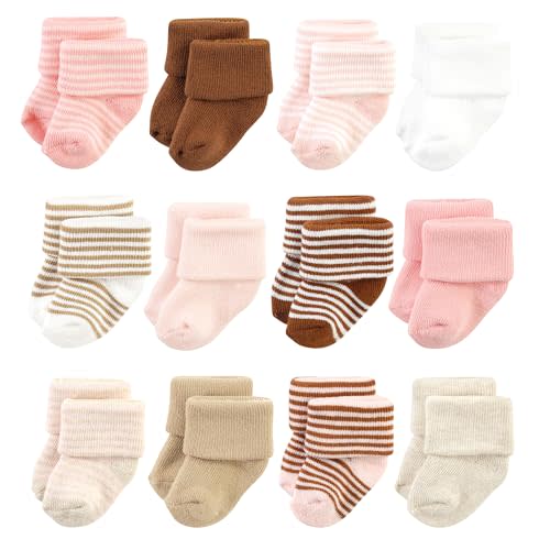 Hudson Baby Basics Unisex Baby Cozy Terry Baby Sock 12-Pack