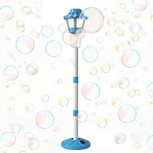 Bubble Machine with Light for Outdoor, Automatic Bubbles Blower Maker for Kids & Adults, Bubble Blower and Wand Toy, Battery Bubbles Blower Machine for Wedding Birthday Party