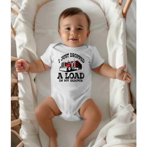 Funny Baby Trucker Onesie, Cute Baby Onesie, Baby Gift, Humor Infant Outfit, New Parent Gift, Cute Infant Onesie, Baby Shower Gift