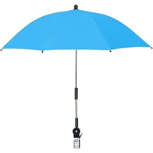 Chair Umbrella with Clamp,360 Degree Stroller Umbrella,Adjustables Beach Chair Umbrella,Portable Clip on Sunshade Umbrella for Trolley,Bike, Wheelchair,Beach Chair,Strollers(Black)