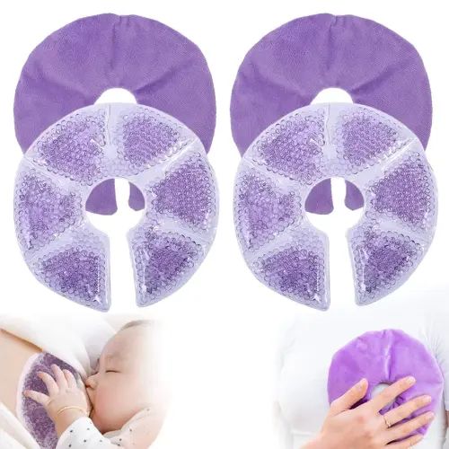 Breast Therapy Pads - Hot & Cold Gel Pads for Breastfeeding & Postpartum Recovery, Pain Relief for Mastitis & Engorgement