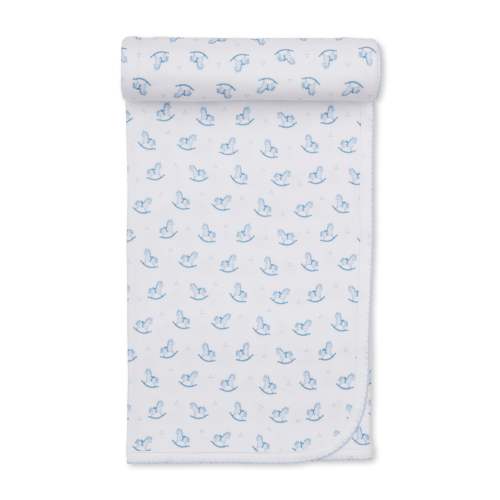Gingham Rockers Blue Blanket