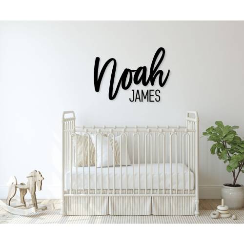 Baby boy Wooden Name Sign, Nursery Name, Baby Name Cut out, Cutout Name, Wood Name Sign, Wooden Baby Name, first and middle name