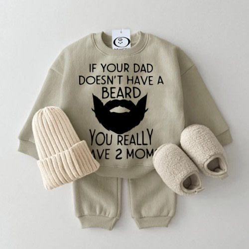 Beard Represents Dad Baby 2-piece Set
