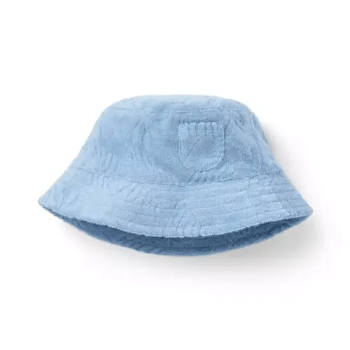 Boy Aquamarine Palm Terry Bucket Hat by Janie and Jack