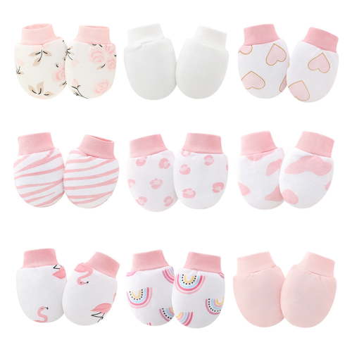 9 Pairs Cotton Gloves Breathable Gloves for Boys Girls Baby Mittens Newborns Mittens Toddler Prevent Scratch Mitts Set