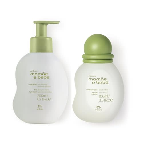 Natura – Mom & Baby Cologne & Moisturizer Bundle | Gentle Alcohol-Free Baby Perfume & Fast Absorbing Lotion | Vegan, 98%+ Natural Origin, Hypoallergenic, Dermatologist-Tested | Mamãe & Bebê