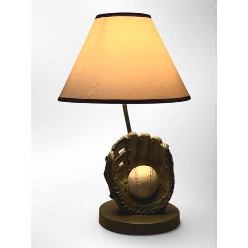 Vintage Baseball Glove Table Lamp Novelty Sports Kid Bedroom Nursery Decor Shade