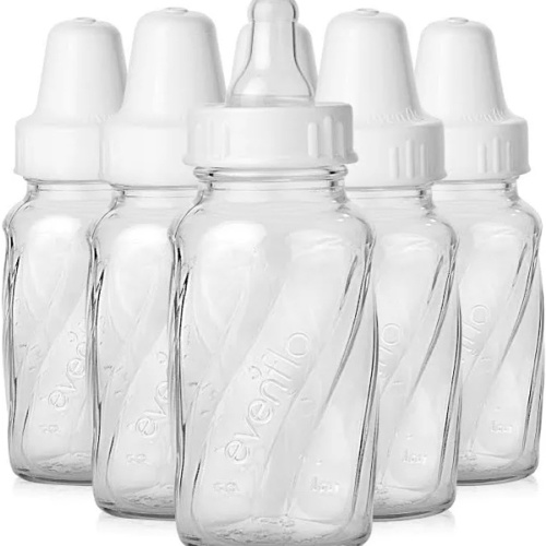 Evenflo Classic Glass Baby Bottle – Clear - 4oz/6pk