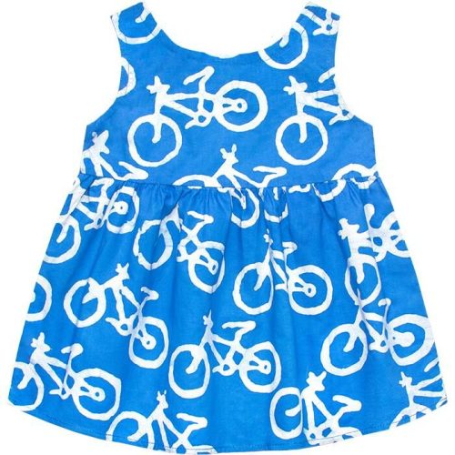 Global Mamas Fair Trade Sundress: Bikes - Blue-Organic