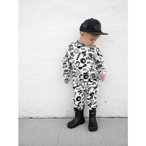 Organic Ribbed Set in Cool Kid