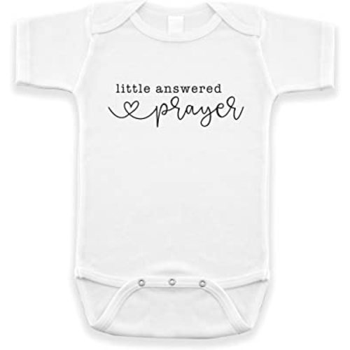 Little Answered Prayer Pregnancy Announcement Infant Bodysuit Grandparent Gift