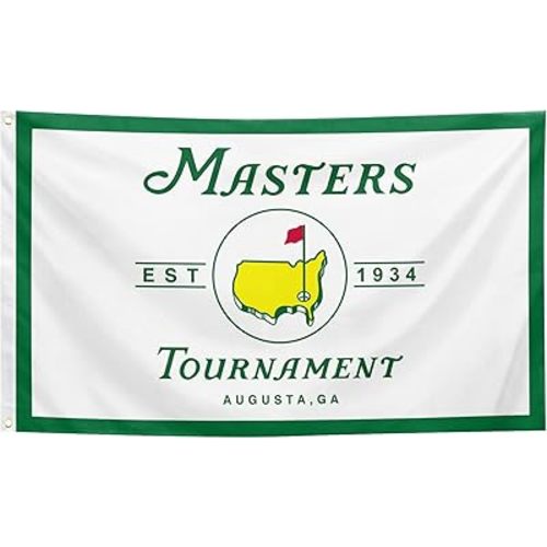 Masters Flag Golf 3x5 Ft Masters Golf Flag Funny Man Cave Banner with 2 Brass Grommets for Indoor Outdoor College Dorm Bedroom Garage Wall Decor