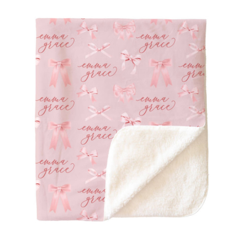 Bow Rosy Pink Blanket