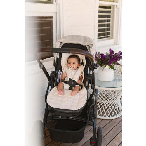 Pram Liner in Oat – Soft Organic Cotton – Bubnest Australia