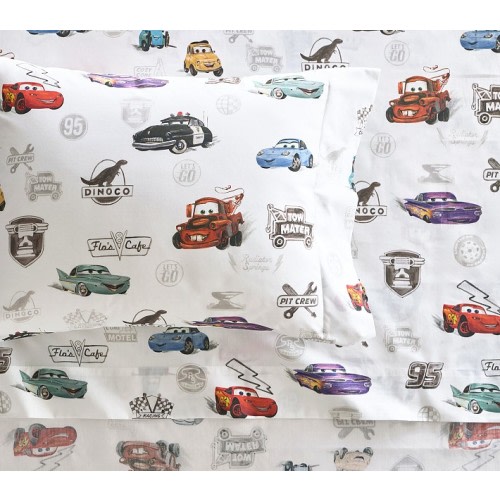 Disney and Pixar Cars Heritage Organic Toddler Sheet Set (Crib Sized)