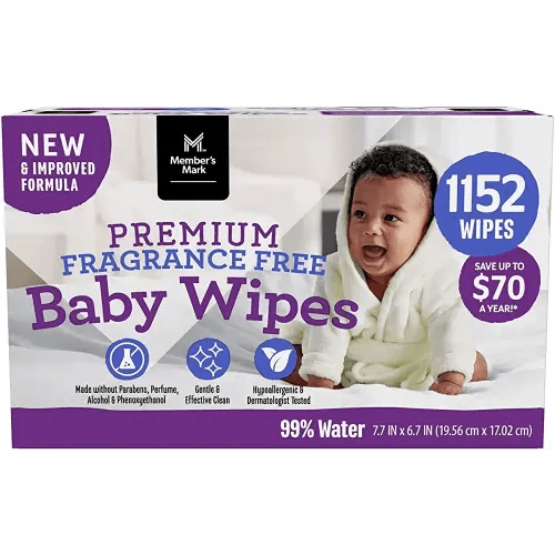 Member's Mark Premium Fragrance-Free Baby Wipes (1152 Count), 19.6 pounds, 1152.0 Count