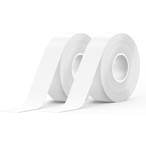 Label Maker Tape SUPVAN E10 Adapted Label Print Paper Refill Size 2 Packs Continous 0.59inx19.68ft Thermal Laminated Waterproof Self-Adhesive Multipurpose Labeling Tape Replacement