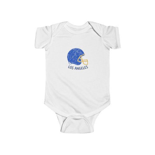 LA Rams Baby Bodysuit | Crayon Doodle Helmet | Infant One-Piece