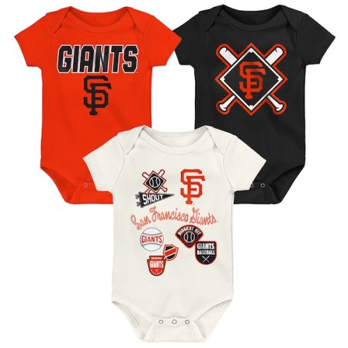 Newborn San Francisco Giants Outerstuff Home Plate 3-Piece Creeper Set