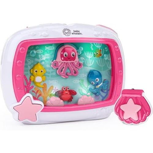 Baby Einstein Sea Dreams Soother Musical Crib Toy and Sound Machine, Pink, Newborn and up