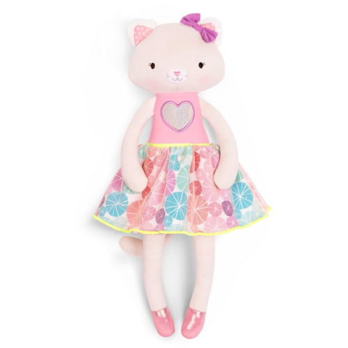 B. toys – Plush Cat Baby Doll with Ballet Tutu & Sparkly Shoes – 15-Inch Soft Cuddly Stuffed Animal Baby Toys for Toddlers – Machine Washable Kitty for Bedtime, Playtime & Nursery